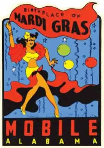 (image for) Alabama Mardi Gras Vacation Stickers AL(3)